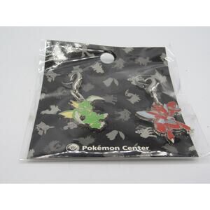 NEW Sealed Scyther Scizor Metal Charms Japanese Pokemon Center 2009 Japan Only